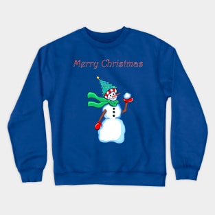 Merry Christmas Snowman Crewneck Sweatshirt